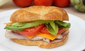 Ham & Cheddar Croissant Sandwich